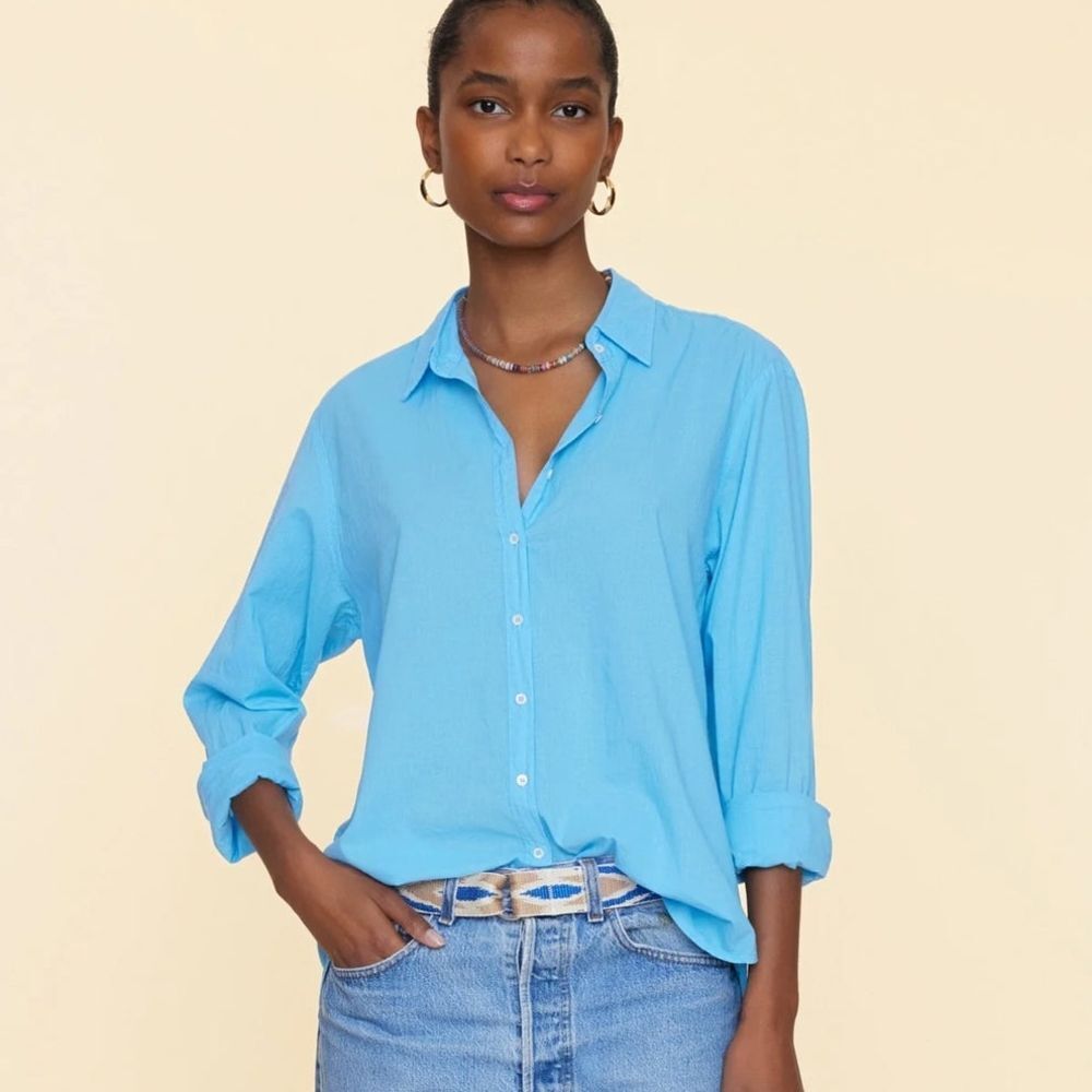 Xirena Beua 100% Cotton Long Sleeve Shirt Size XS